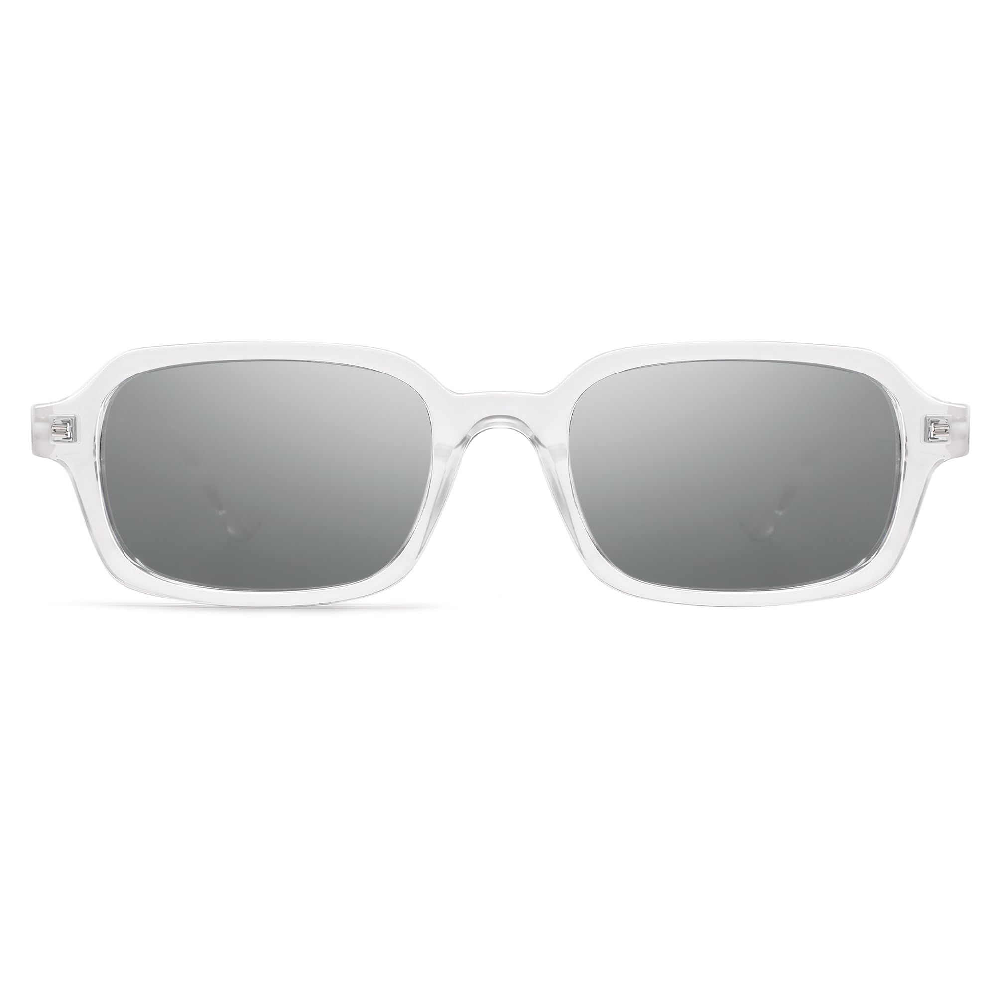 SOJOS Trendy Rectangle Polarized Sunglasses Womens Mens, Small Retro Fashion Thin Slim Square Sunnies SJ2610