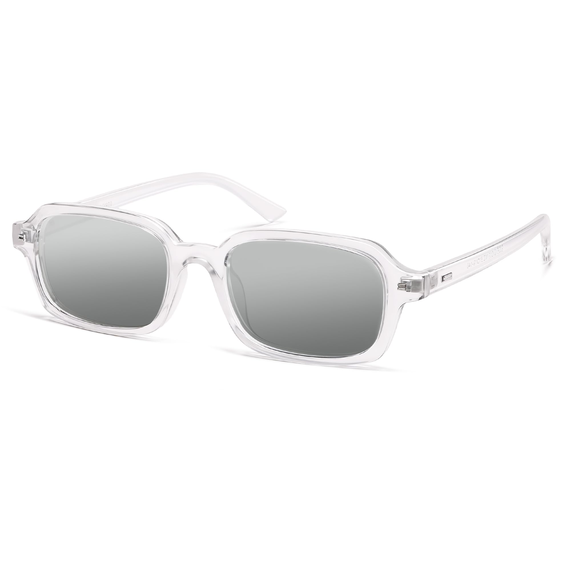 SOJOS Trendy Rectangle Polarized Sunglasses Womens Mens, Small Retro Fashion Thin Slim Square Sunnies SJ2610