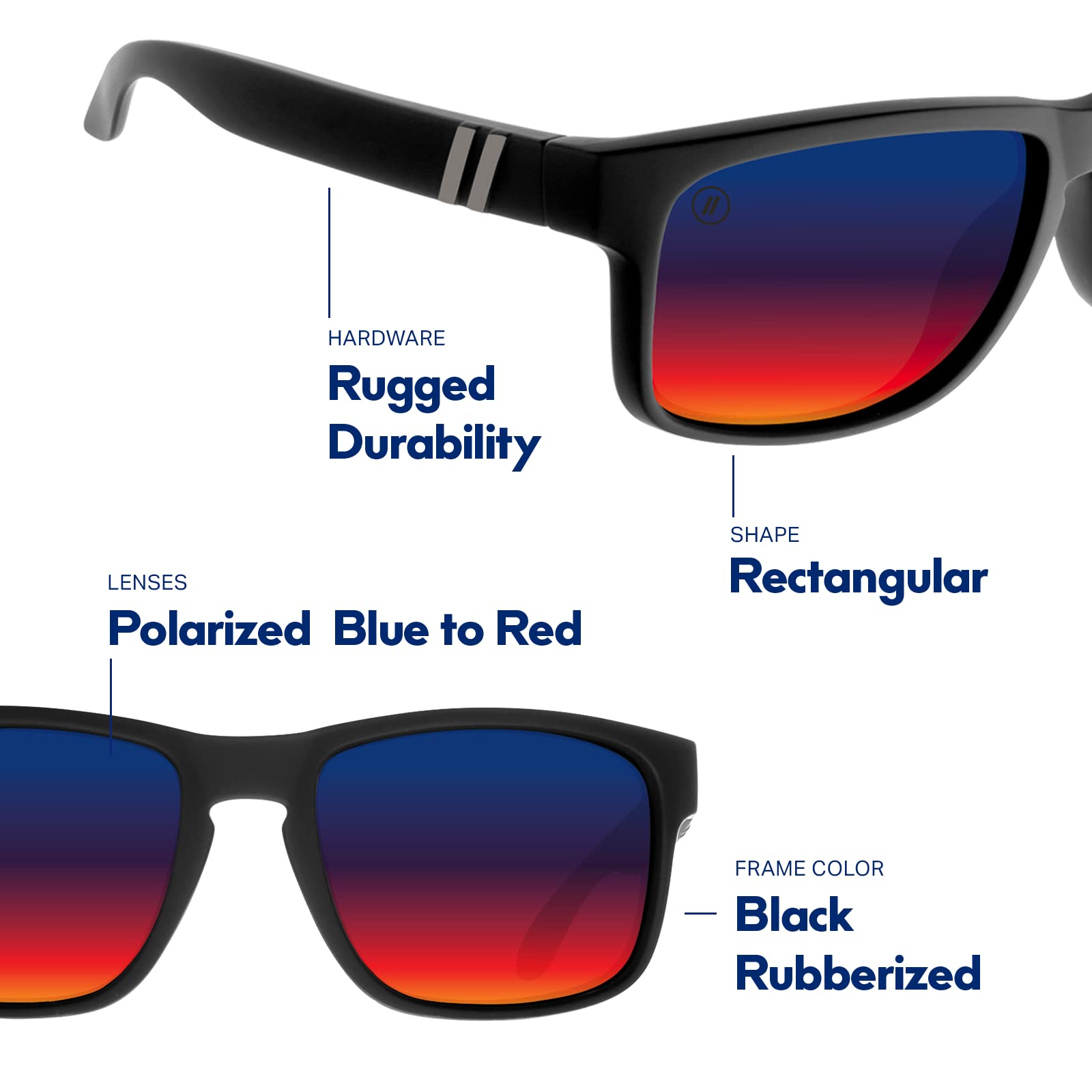 Blenders Eyewear Canyon – Polarized Sunglasses – Active Style, Durable Frame – 100% UV Protection – For Men & Women